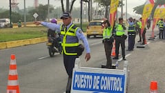 Operación éxodo semana santa 2026 puesto de control tránsito y transportes policía Cali