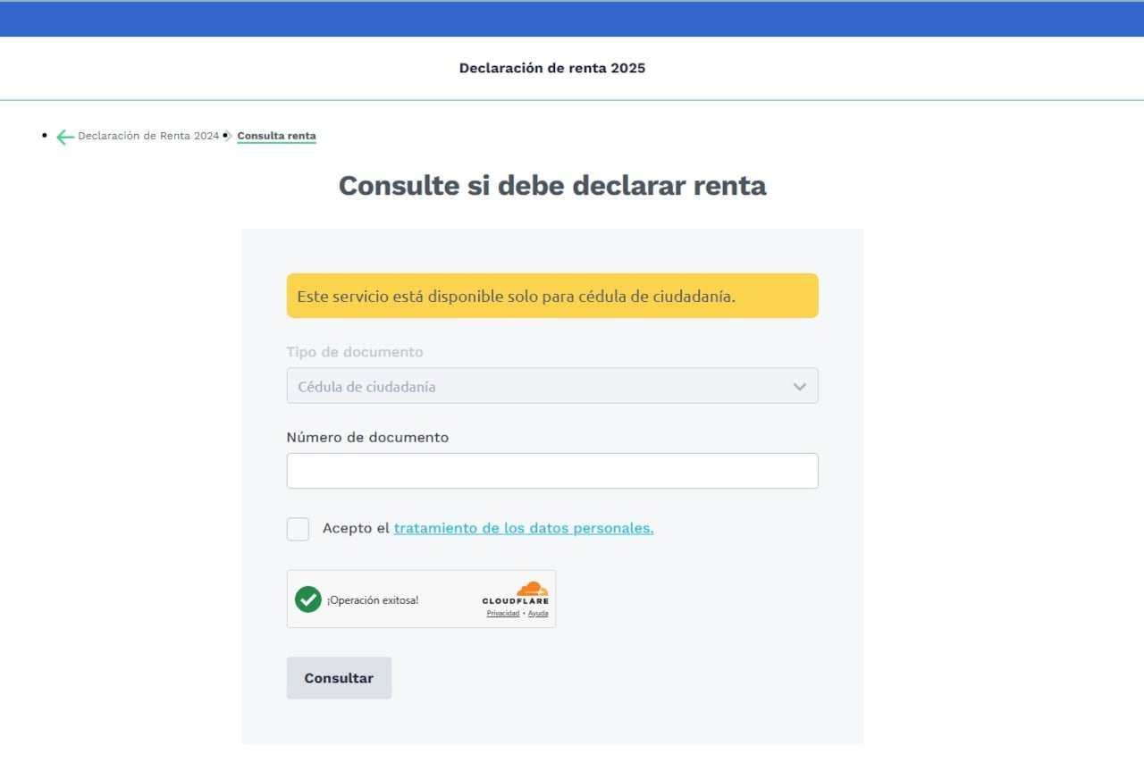 Dian habilita consulta con cédula para saber si debe declarar renta en 2026.