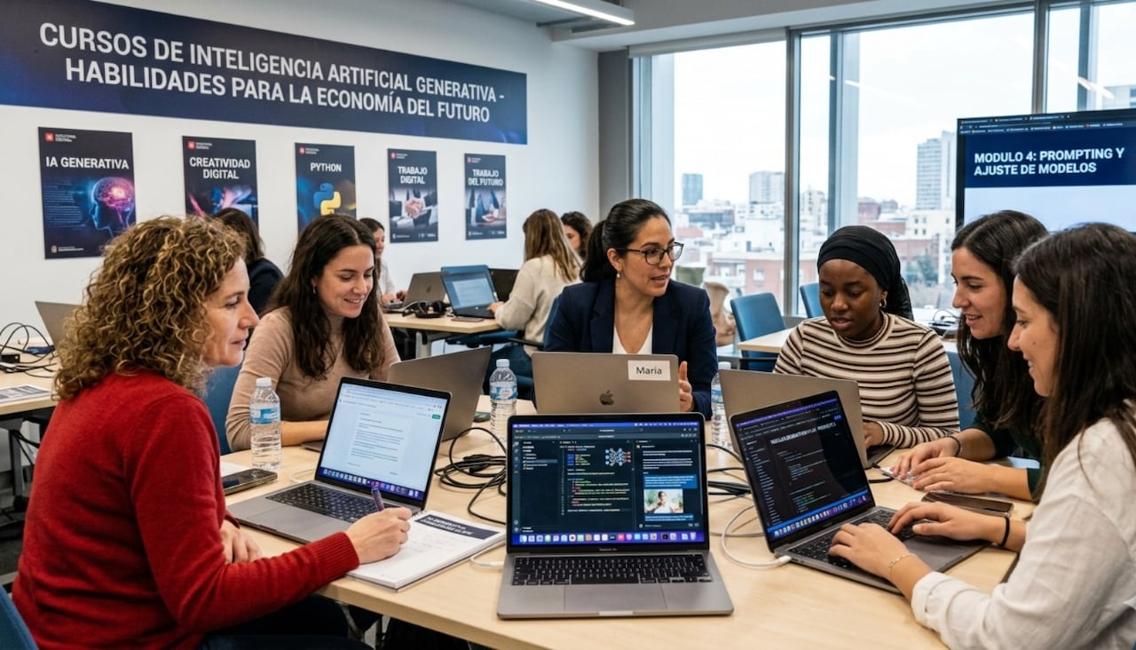 Un informe internacional evidenció que en Colombia las mujeres superan a los hombres en la finalización de cursos de inteligencia artificial generativa.