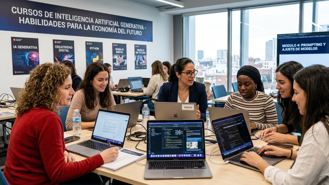Un informe internacional evidenció que en Colombia las mujeres superan a los hombres en la finalización de cursos de inteligencia artificial generativa.