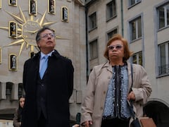 El presidente, Gustavo Petro, el 10 de octubre de 2025 en Bruselas (Bélgica). Estuvo acompañado por la canciller colombiana, Rosa Yolanda Villavicencio, y por el embajador de Colombia en Bruselas, Daniel Prado Albarracín