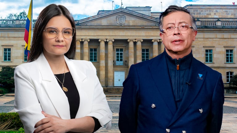 Angie Rodríguez y Gustavo Petro Casa de Nariño