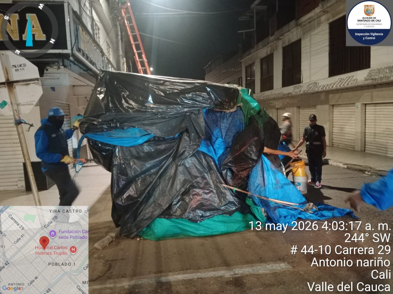 Esta era la dimensión del puesto ambulante.