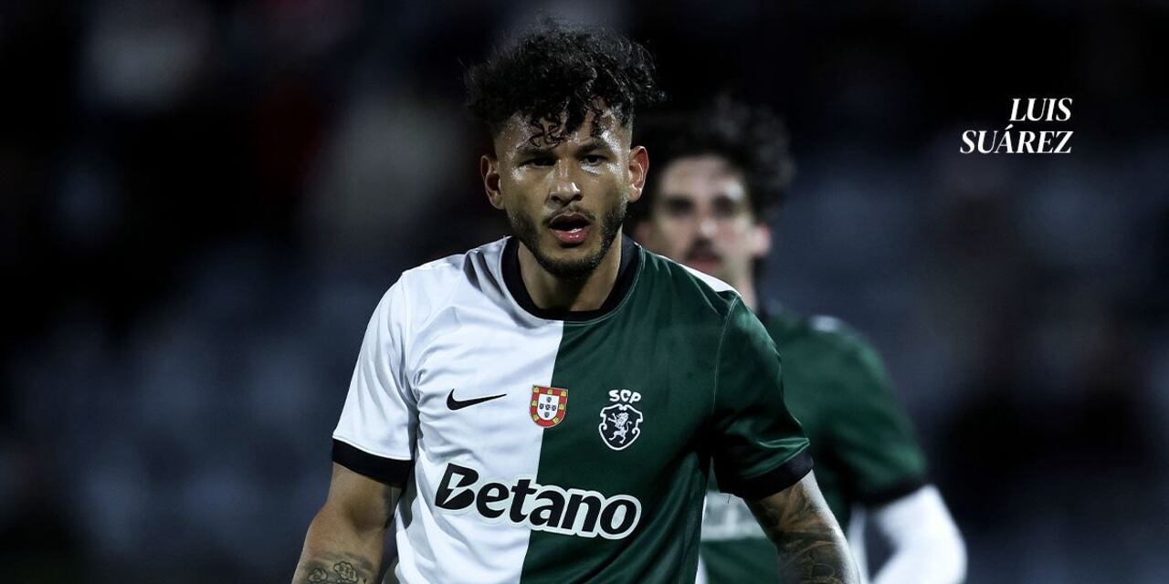 Luis Javier Suárez durante el partido del Sporting de Lisboa contra Santa Clara.