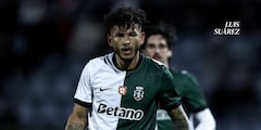 Luis Javier Suárez durante el partido del Sporting de Lisboa contra Santa Clara.
