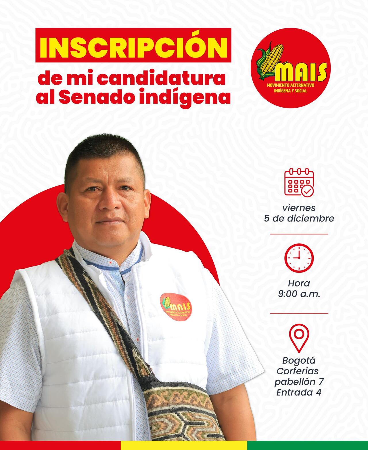Nelson Cucuñame es un destacado líder indígena y promotor jurídico del Consejo Regional Indígena del Cauca, Cric; además participó en las pasadas elecciones a Congreso.