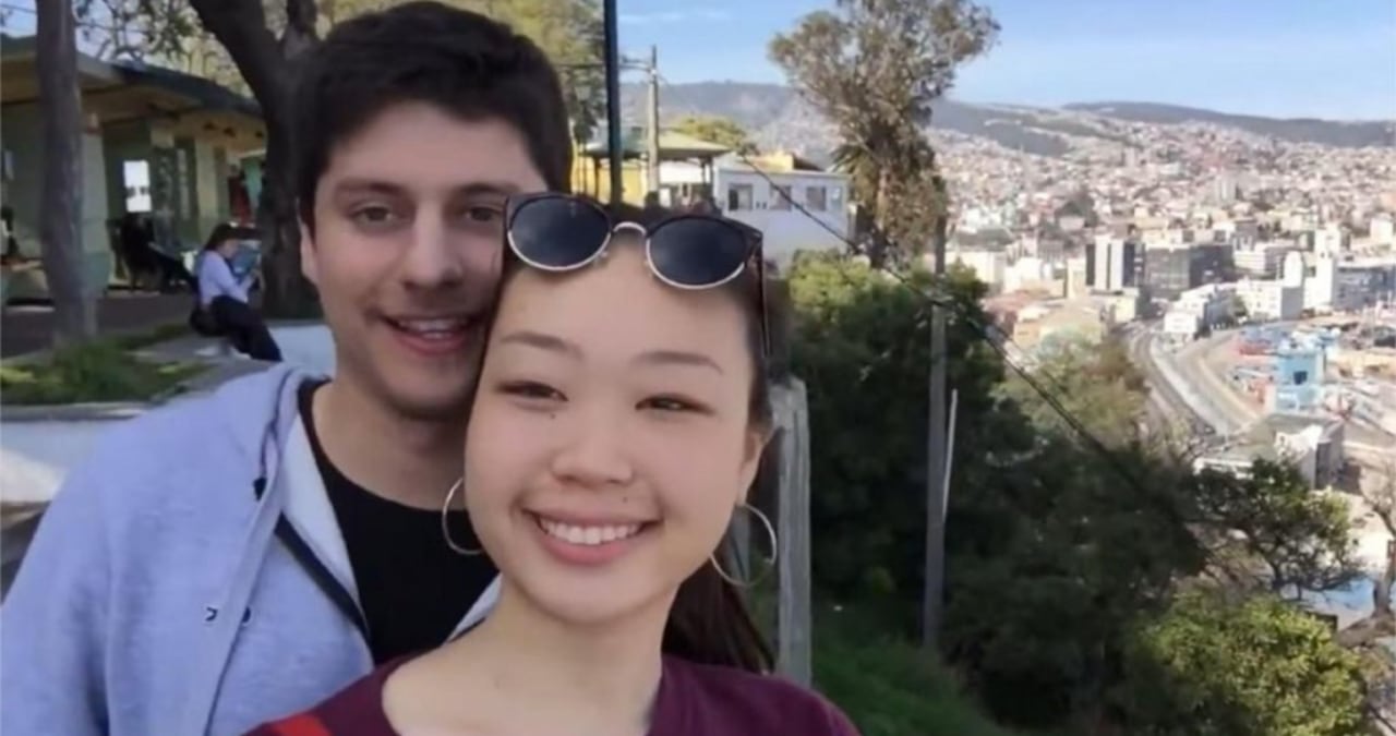 Nicolás y su exnovia, Narumi.