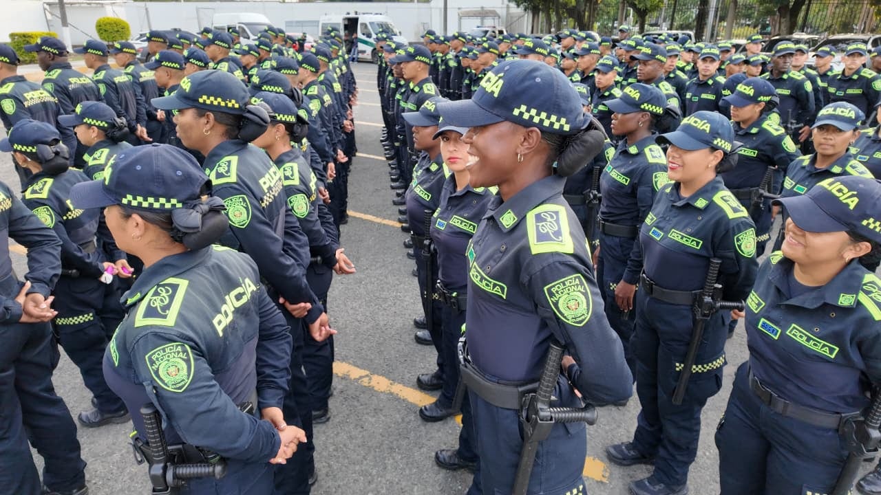 Llegada de Policías para la Maratón de Cali 2026