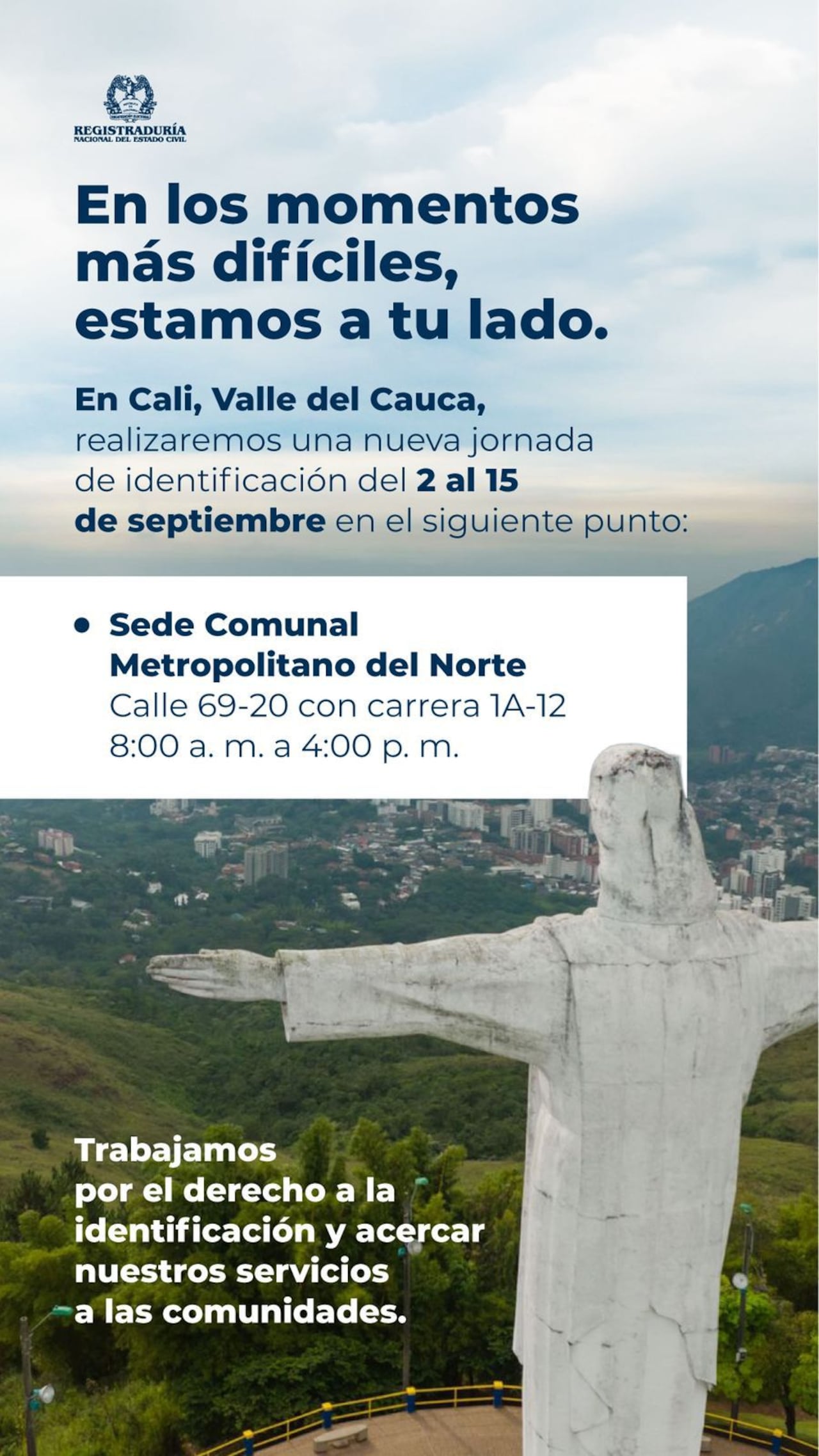 Registraduría realizará una nueva jornada de identificación para apoyar a todos los afectados por el terremoto