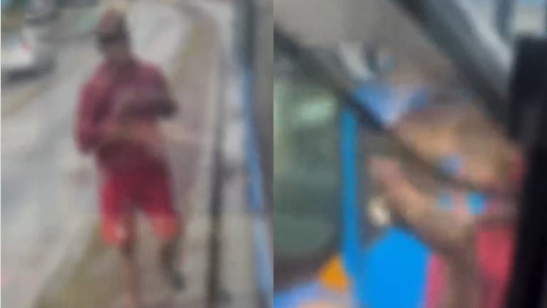 Bloqueo de taxista a bus del MÍO.