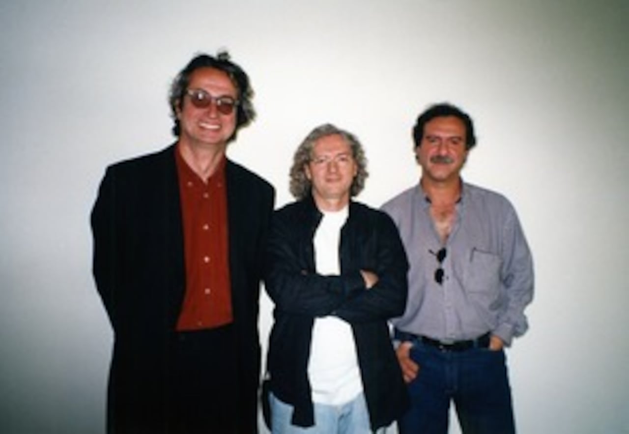 Luis Ospin, Sergio Cabrera y Víctor Gaviria, directores de cine colombianos.