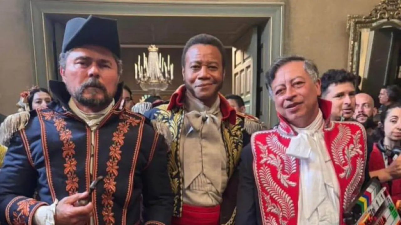 Gustavo Petro junto a Cuba Gooding Jr.