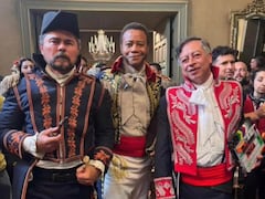 Gustavo Petro junto a Cuba Gooding Jr.