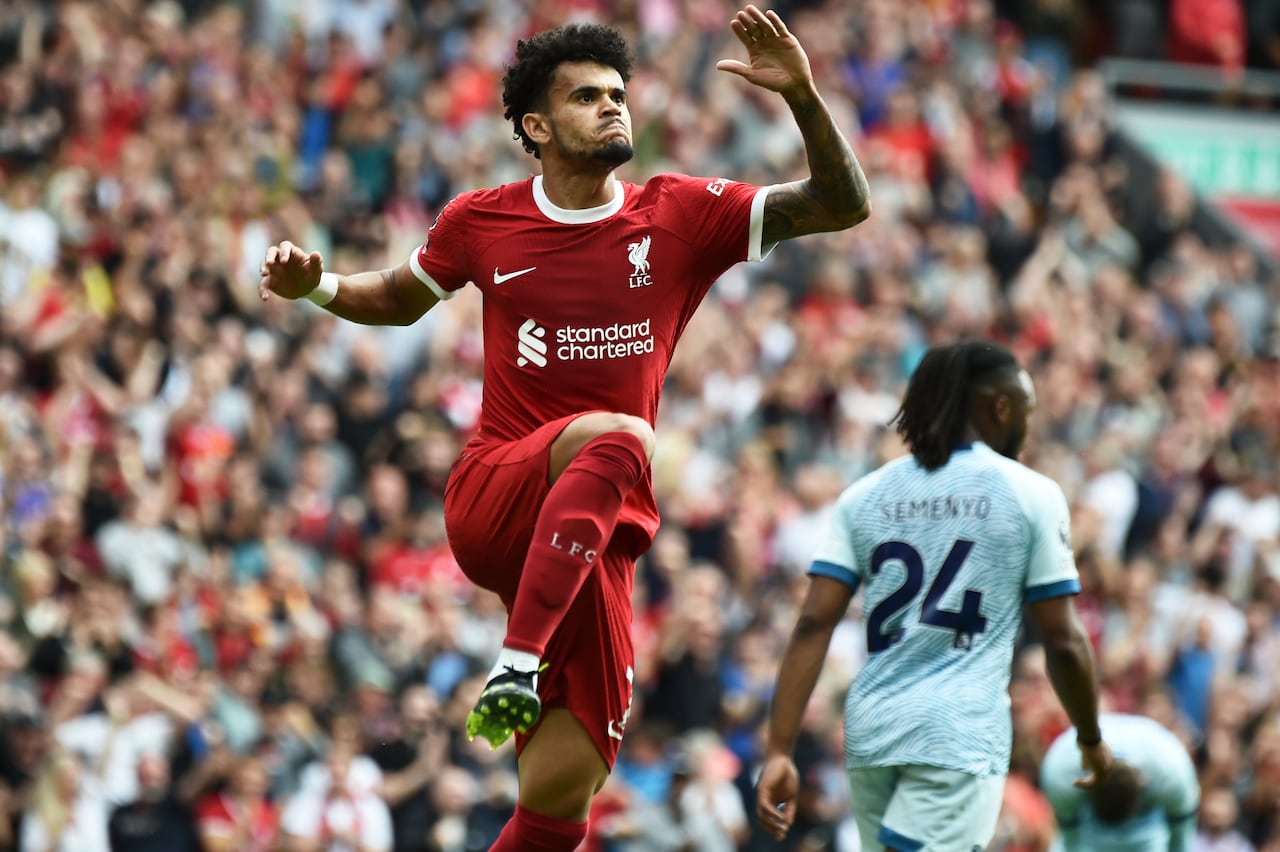 Luis Díaz, delantero del Liverpool.