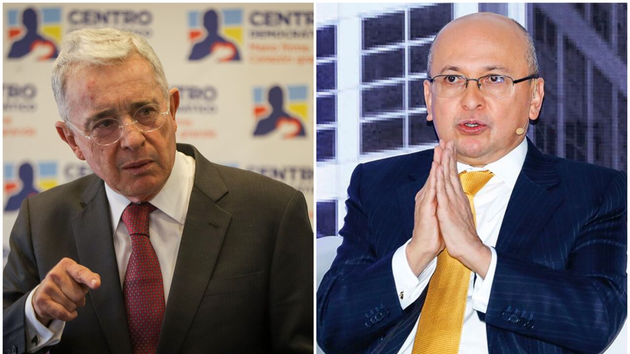 Expresidente Álvaro Uribe y exfiscal Eduardo Montealegre