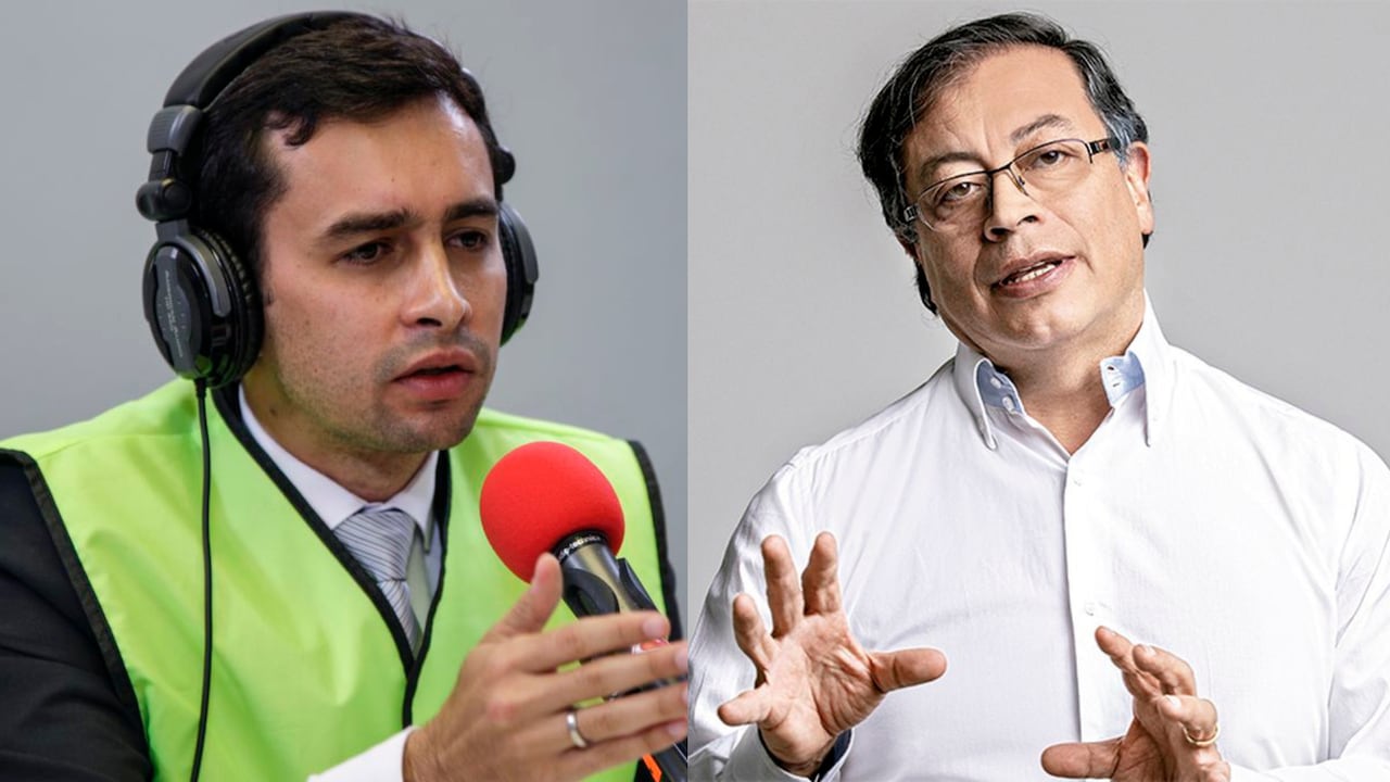 El presidente Gustavo Petro y el representante a la Cámara José Jaime Uscátegui.
