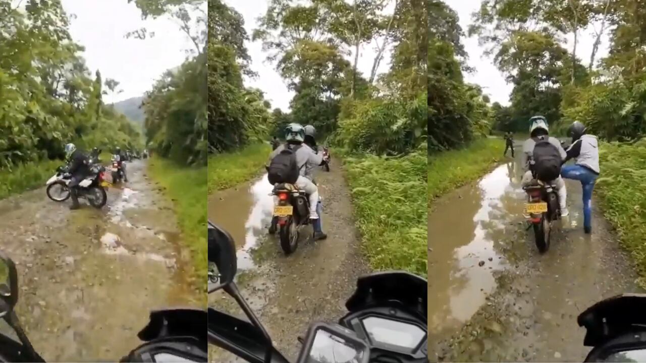 Momentos de tensión vivieron los motociclistas que realizaban turismo en la vía.