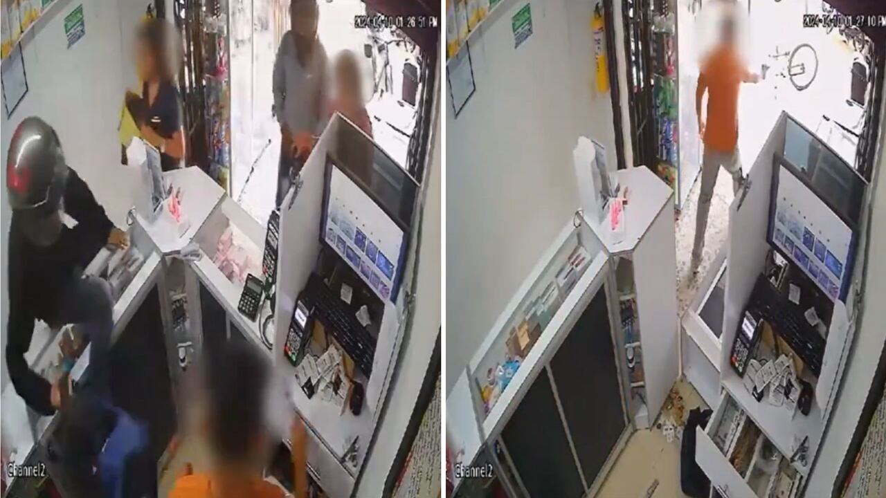 Los asaltantes salieron despavoridos cuando el trabajador del local comercial se defendió con un arma.