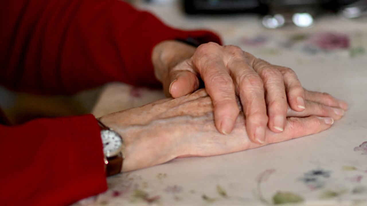 Manos anciana. Anciano. Adulto mayor. Persona mayor