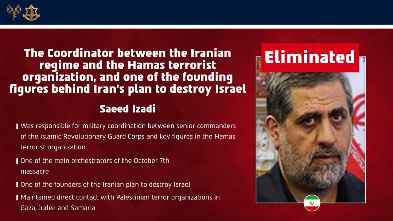 Saeed Izadi, uno de los fundadores del plan del régimen iraní para destruir A Israel.