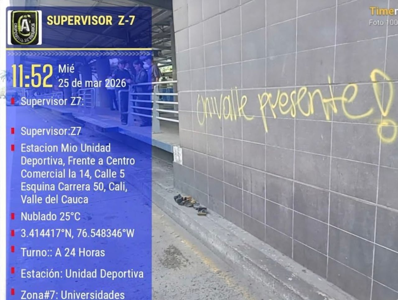 Vandalismo y desvíos: así quedó una estación del MIO tras manifestaciones en Cali.