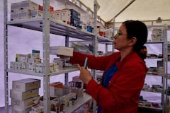 Pereira. Agosto 17 de 2026. En la Villa Olímpica fue instalado un Hospital de Campaña para brindar atención médica gratuita a las personas afectadas por el terremoto. En este punto se ofrecen servicios de atención general, estabilización y observación de pacientes, odontología y entrega de medicamentos, como parte de la respuesta humanitaria a la emergencia. (Colprensa - Cristian Bayona).