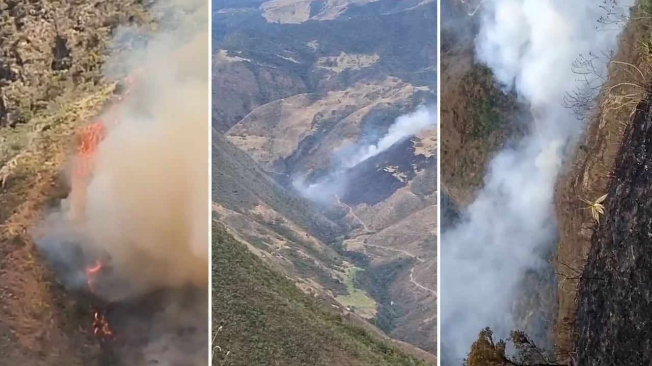 Las condiciones del terreno han obligado a los organismos de socorro a continuar a pie hacia los sectores donde se concentran las llamas.