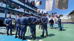 Operativos del Inpec en la cárcel La Modelo de Bogotá.