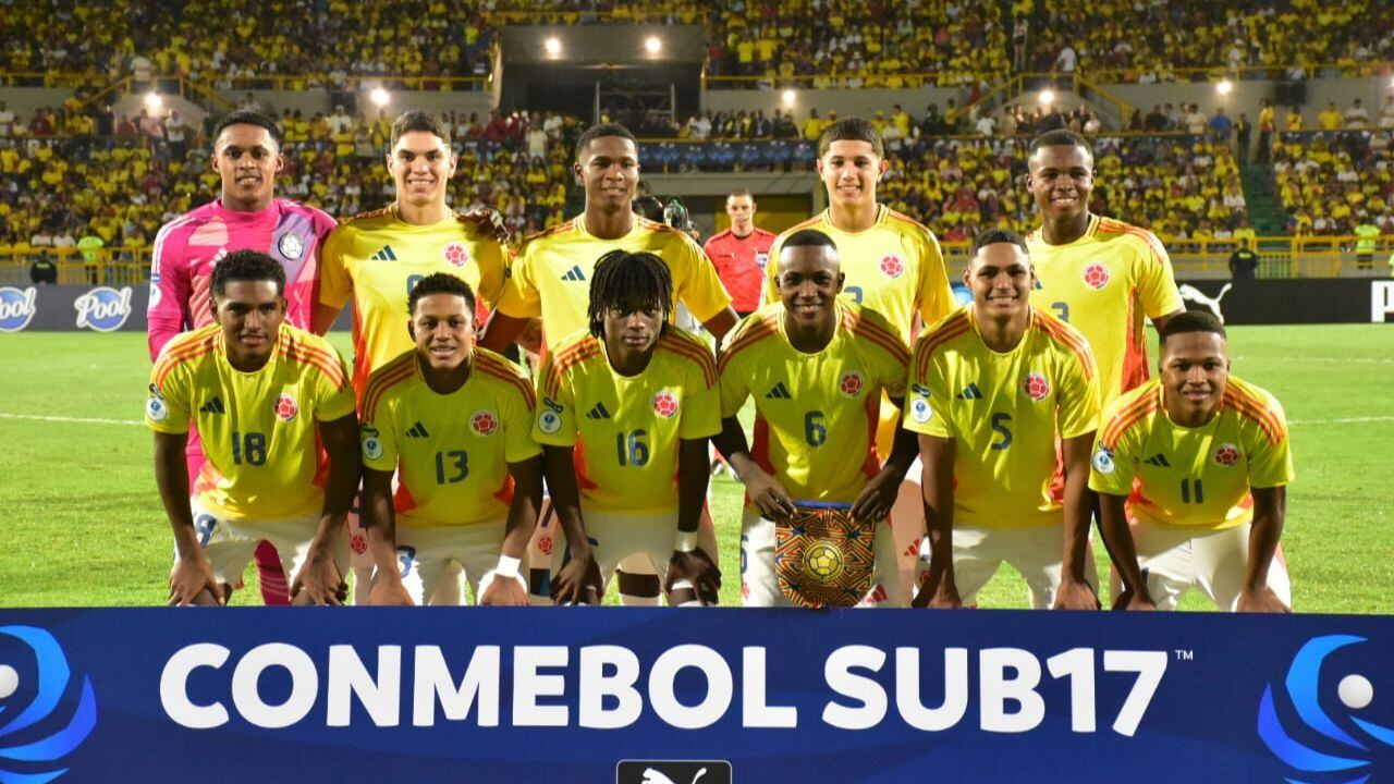 Colombia en la final del Sudamericano Sub 17.