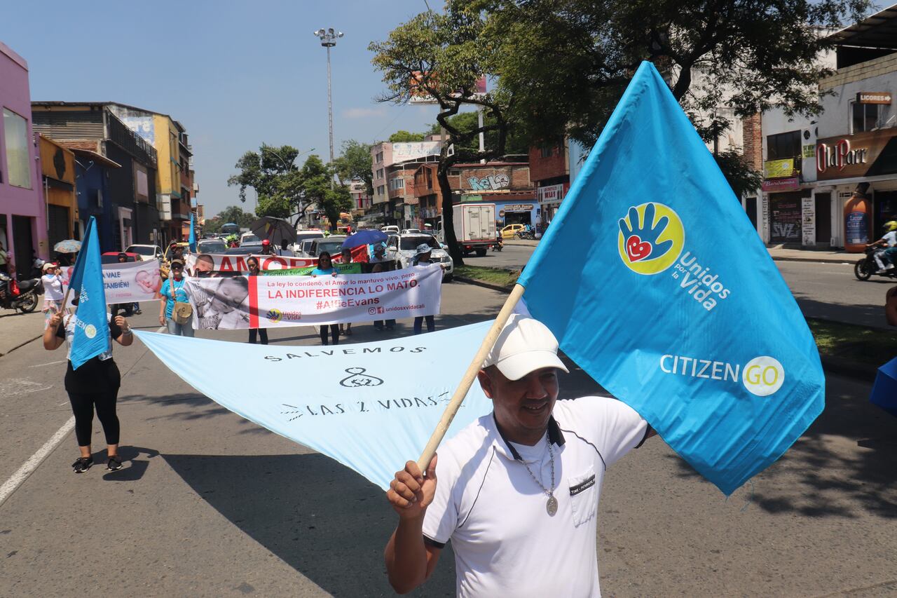 Marcha provida contra el aborto liderada por diversas organizaciones católicas para protestar contra las leyes que permiten la interrupción del embarazo.