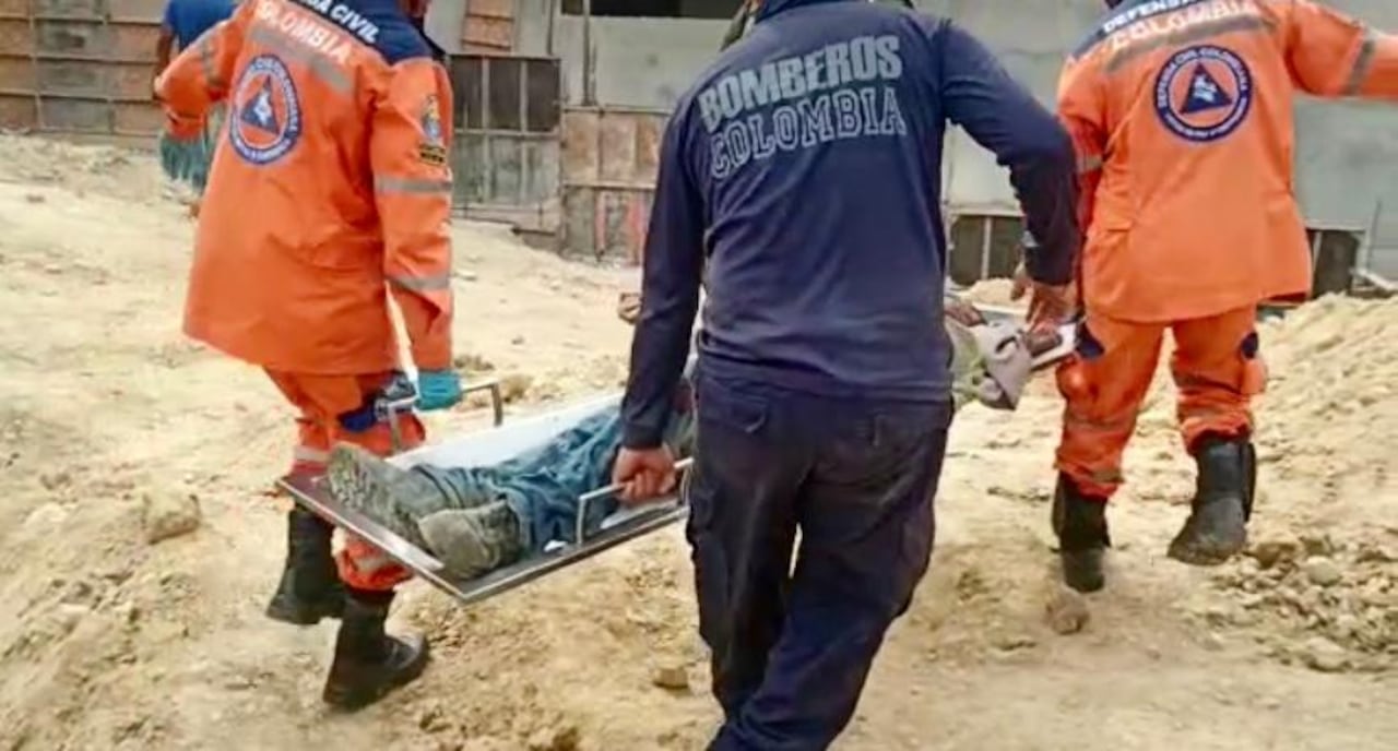 Rescate de uno de los obreros