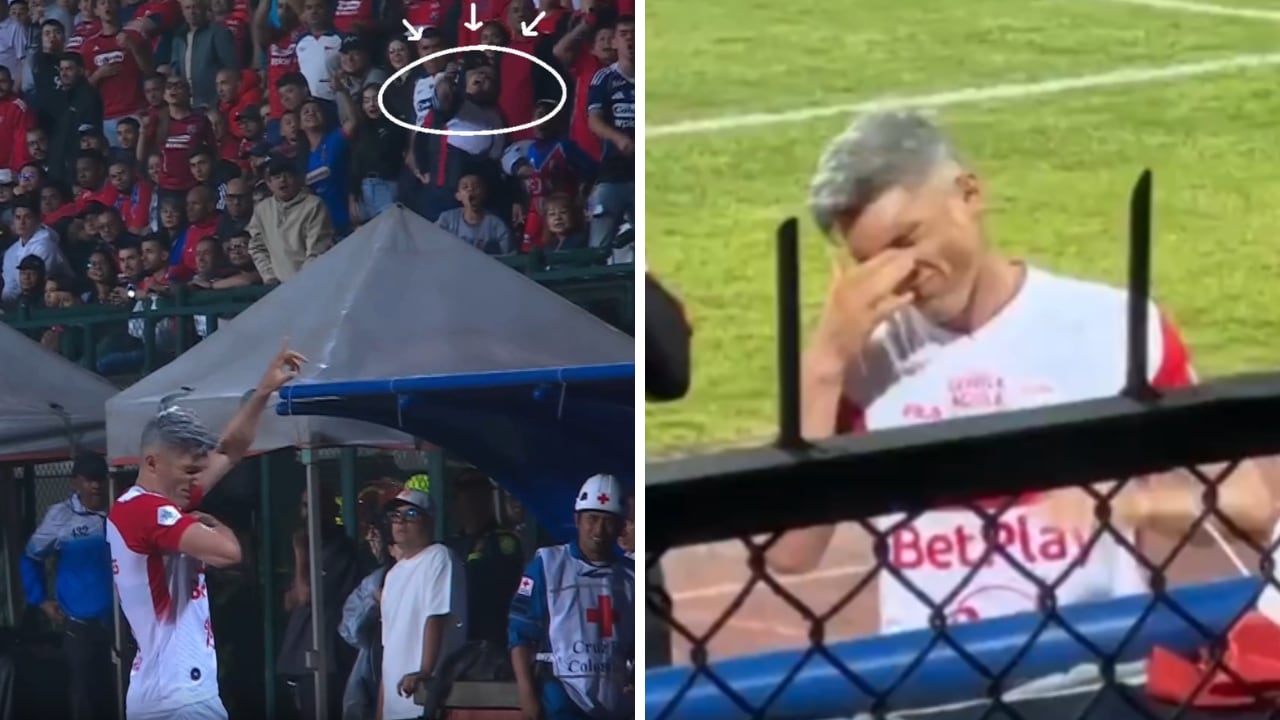 Instante de la agresión a Daniel Torres en Itagüí.