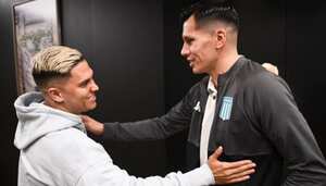 Juan Fernando Quintero en su llegada a Racing.