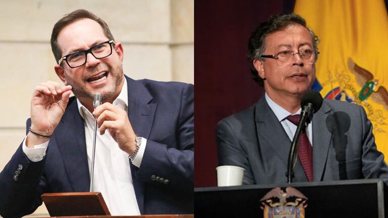 Lidio García y Gustavo Petro.