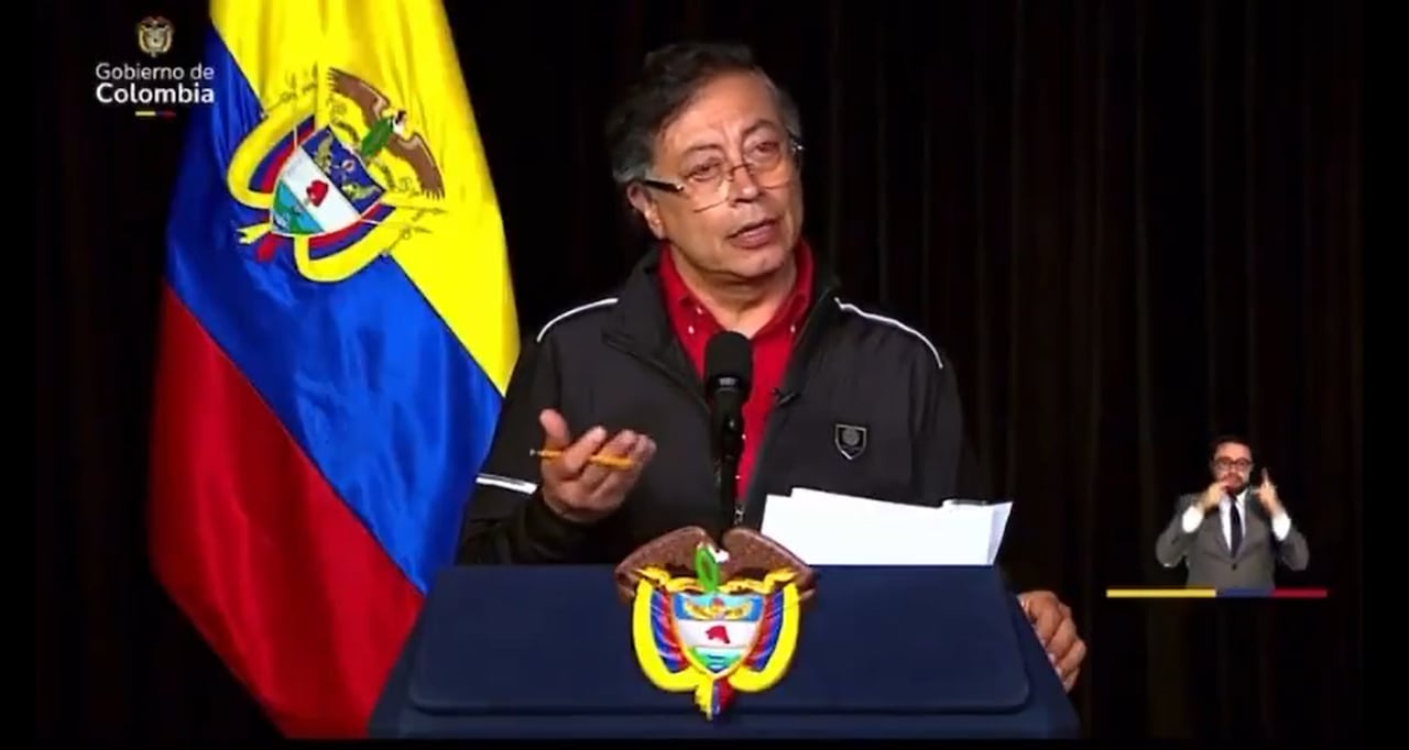 Gustavo Petro realizó su alocución este viernes 28 de noviembre.