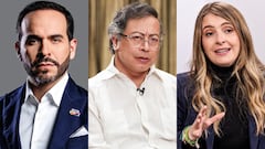 Abelardo de la Espriella, Gustavo Petro y Paloma Valencia.