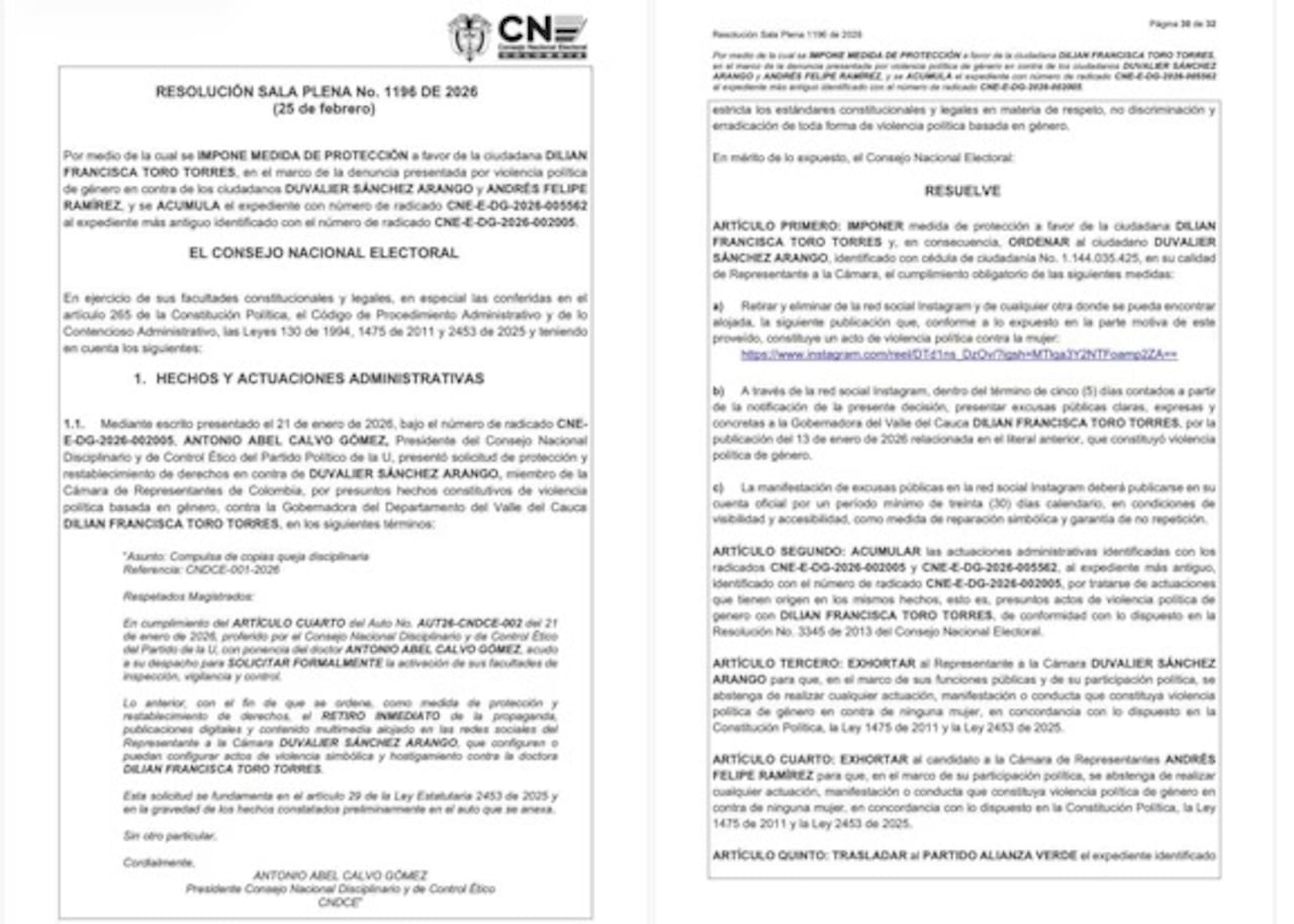 CNE ordenó a Duvalier Sánchez ofrecer excusas públicas por violencia política de género
