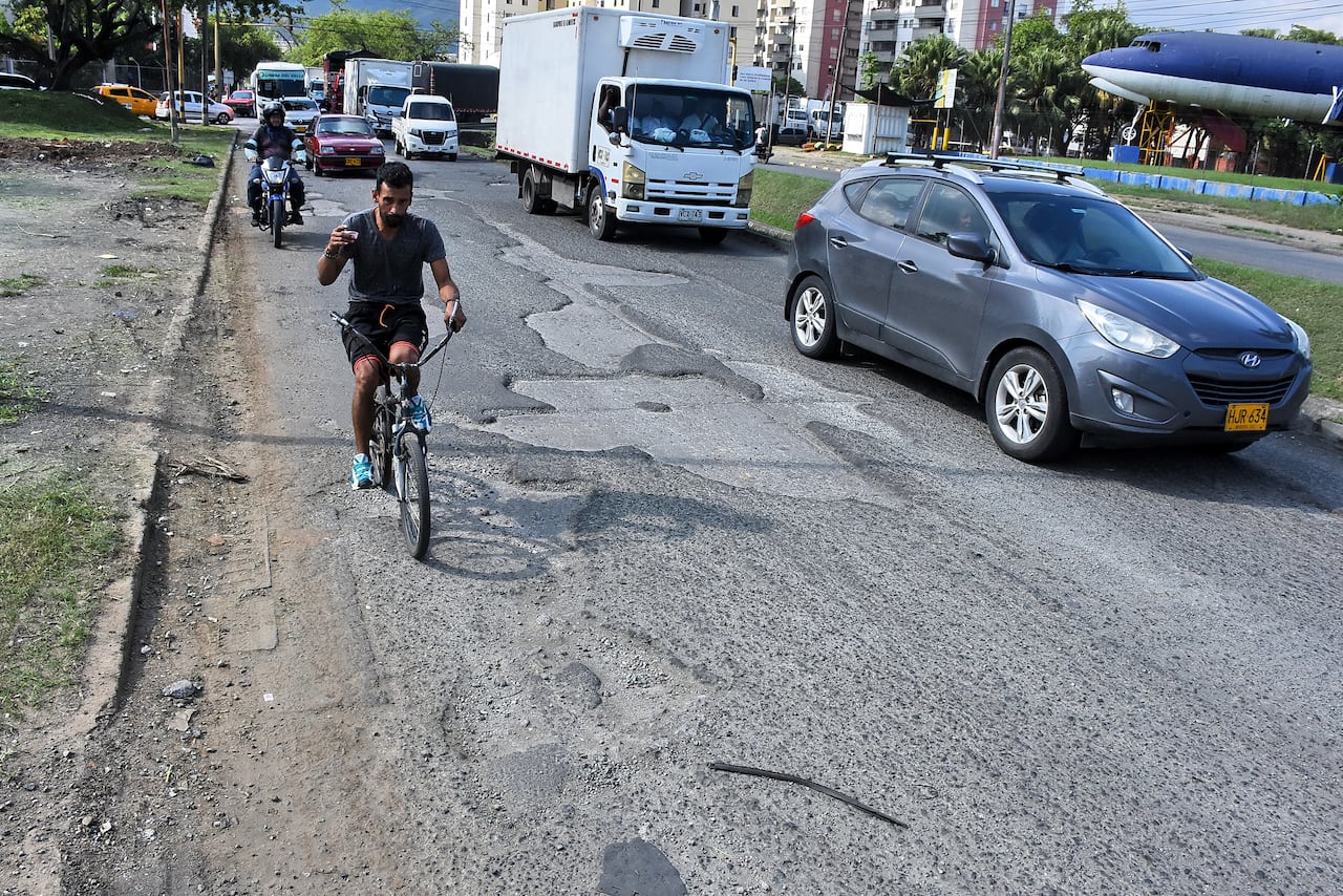Vía en Mal estado Calle 34 con Avenida 2 NORTE