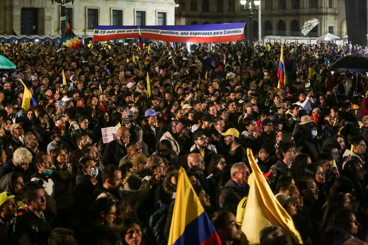 Así estuvo la Plaza de Bolívar tras la marcha convocada por la soberanía y la democracia.
