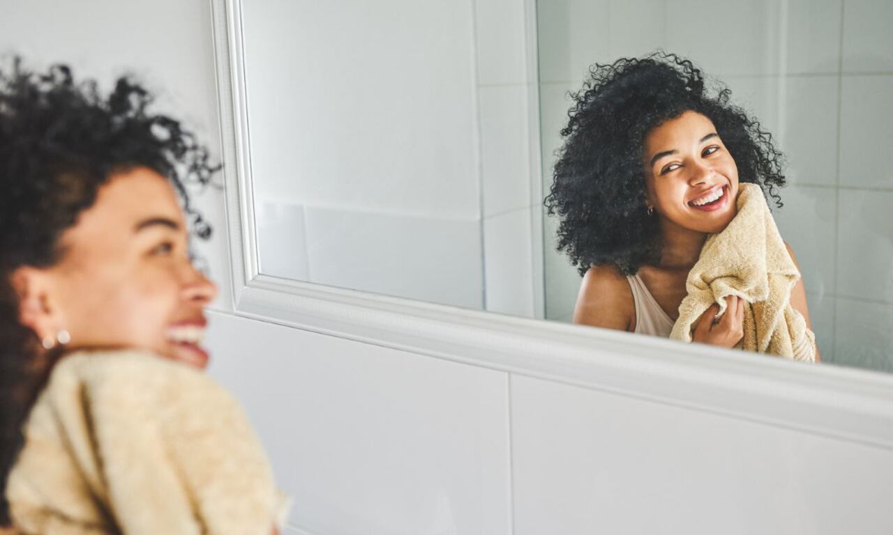 Toalla para secarse el rostro.