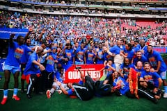 Los jugadores de la República Democrática del Congo celebran la clasificación al Mundial 2026.