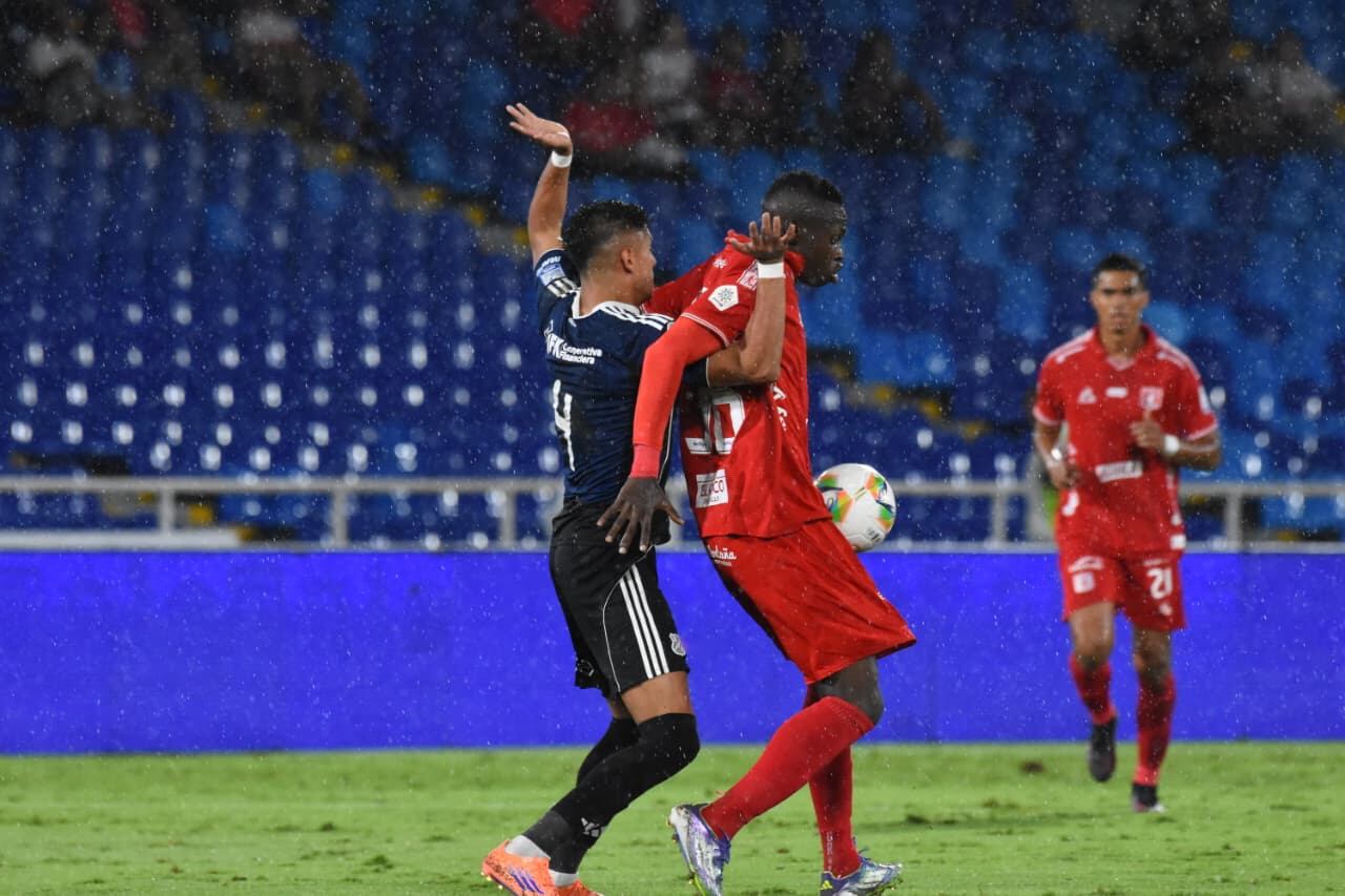 Imagen del partido entre América de Cali y Independiente Medellín por la tercera fecha del Grupo A de los cuadrangulares semifinales del segundo semestre de la Liga Colombiana 2025.