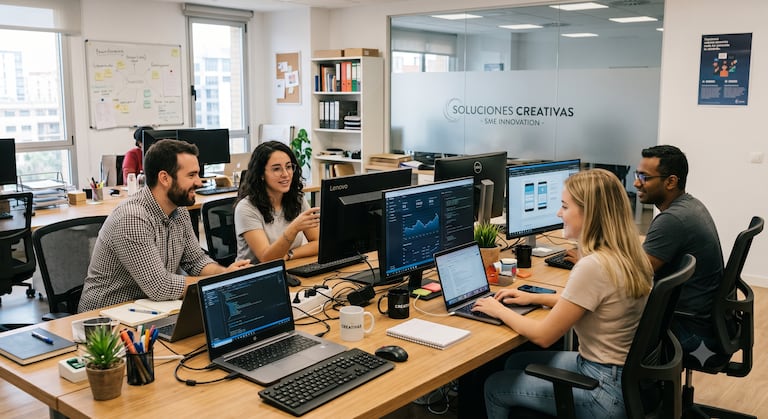 Este 27 de junio se conmemora el día de las pymes en Colombia. foto creada con Gemini AI