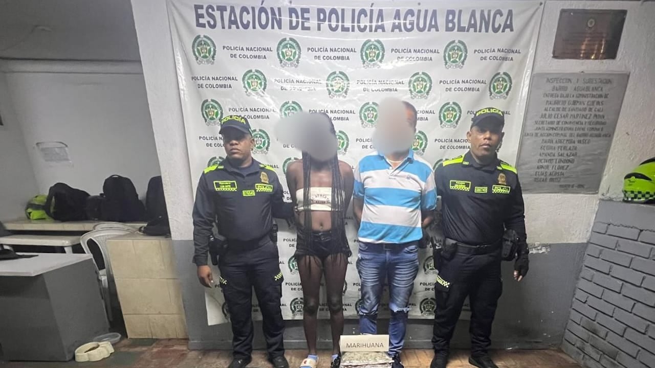 Dos personas fueron detenidas por transportar marihuana.