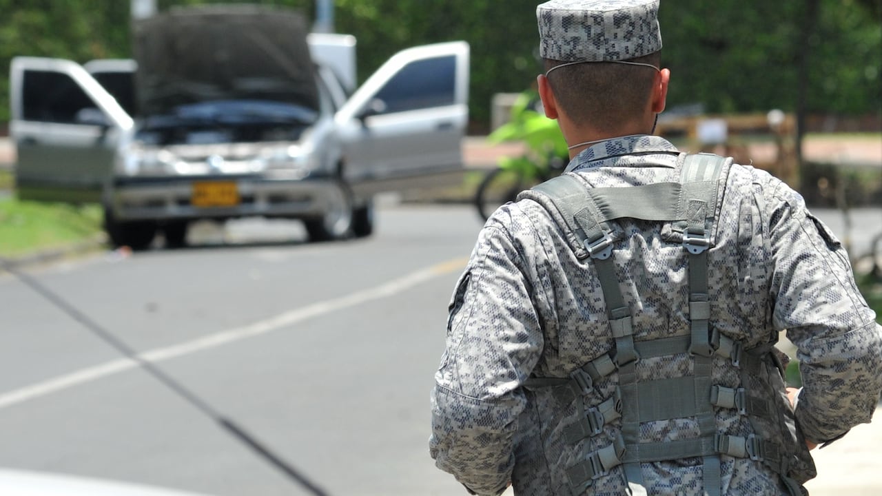 Supuesto Carro bomba Base Aérea Cali. (Foto de Archivo.)