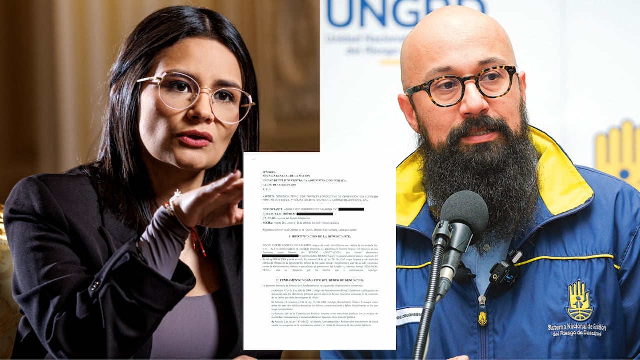 Angie Rodríguez, gerente del Fondo de Adaptación, y Carlos Carrillo, director de la UNGRD, encienden la polémica.