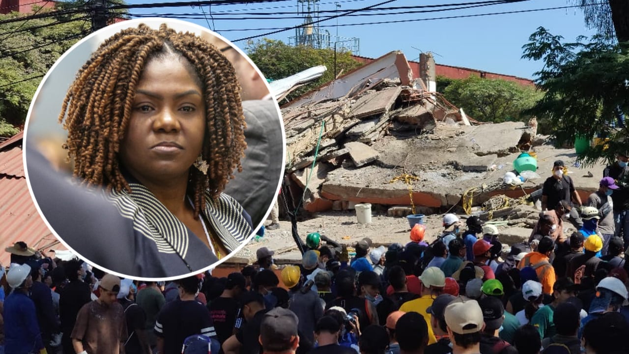 Francia Márquez llegó a Cali tras el terremoto.