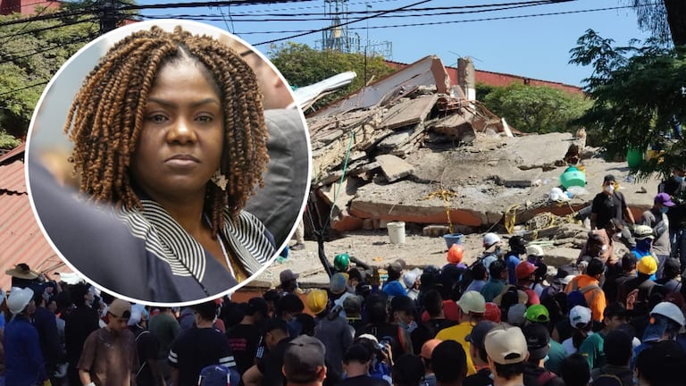 Francia Márquez llegó a Cali tras el terremoto.