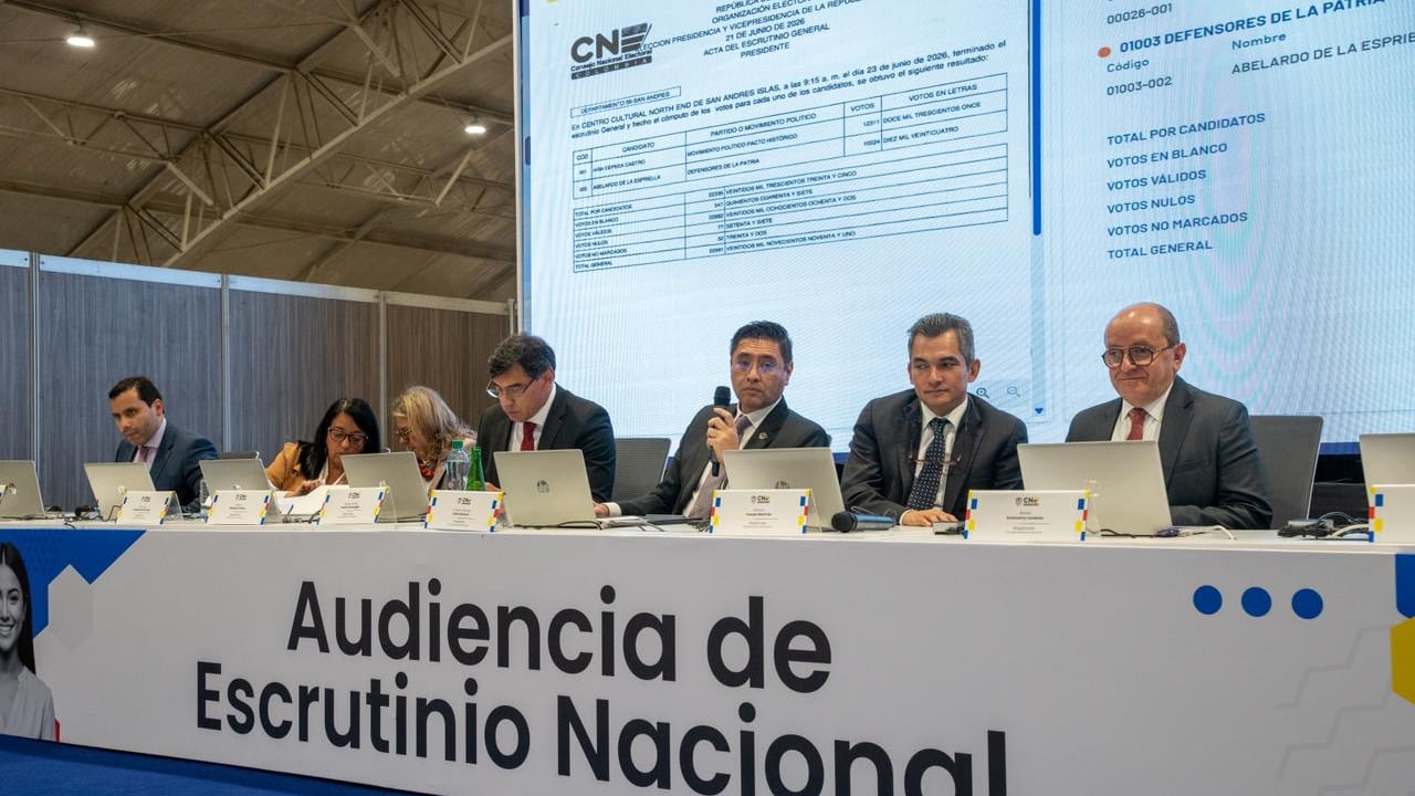 El Consejo Nacional Electoral oficializó los resultados consolidados de la segunda vuelta presidencial correspondiente al período constitucional de gobierno 2026-2030.
