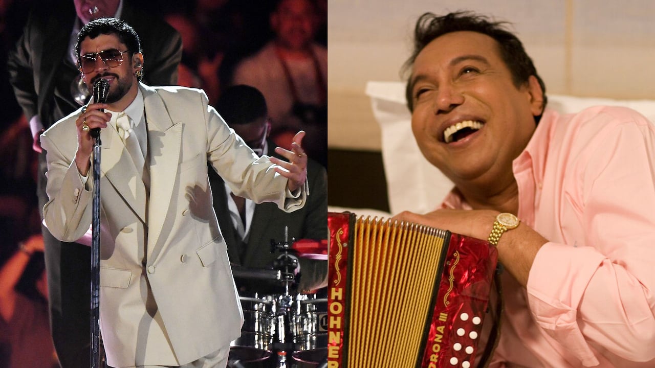 Bad Bunny hizo un homenaje a Diomedes Díaz durante su primer concierto en Medellín.